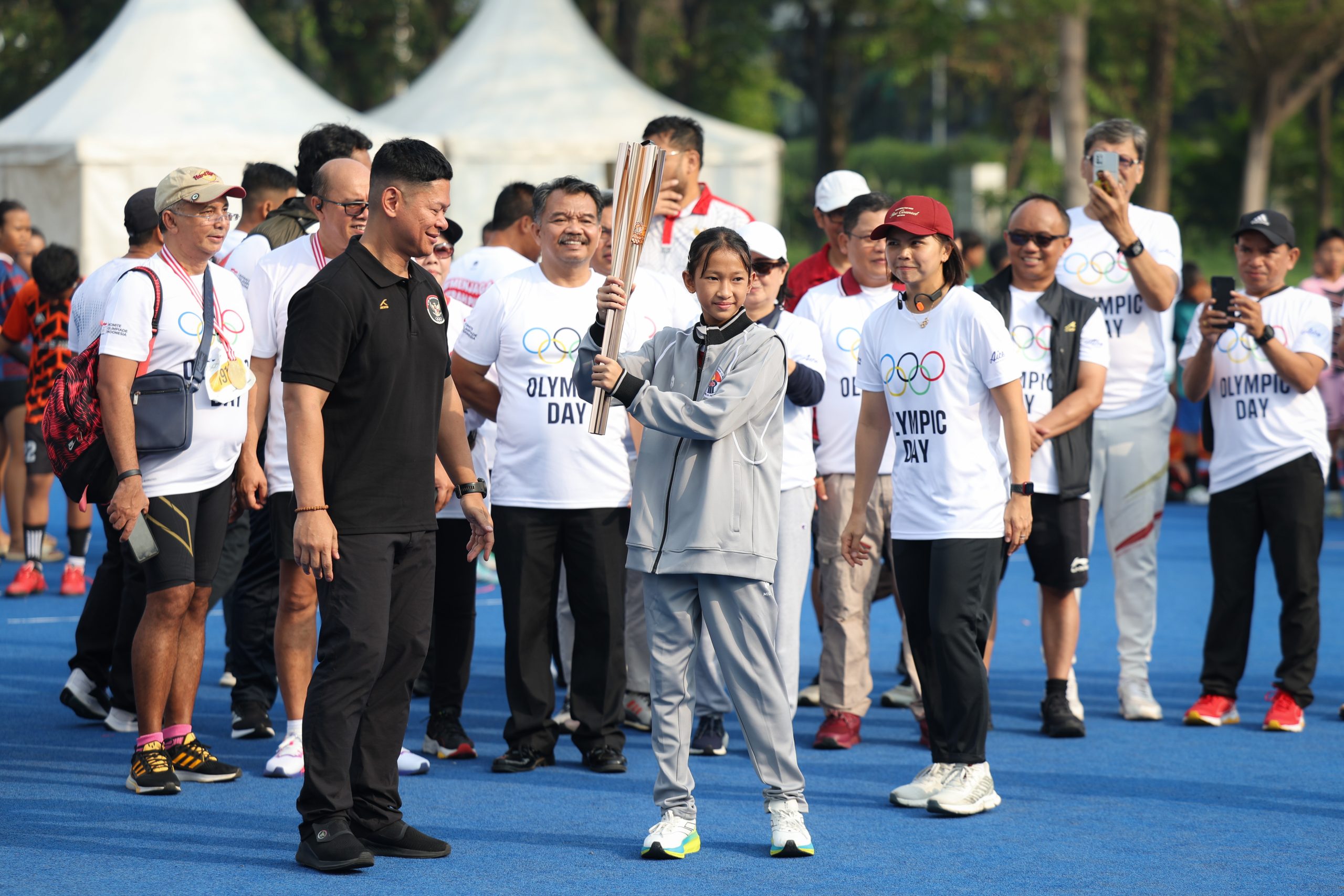 Olympic Day di Senayan Jakarta, Sabtu 22 Juni 2024.
